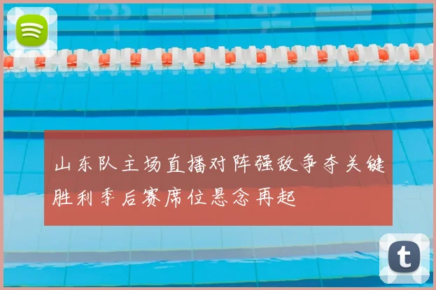 山东队主场直播对阵强敌争夺关键胜利季后赛席位悬念再起